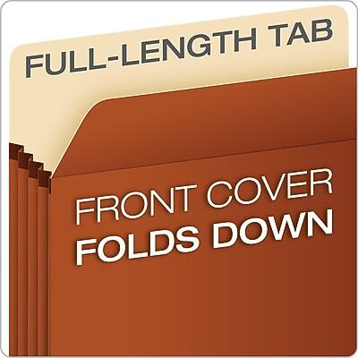 FULL-LENGTH TAB  
FRONT COVER FOLDS DOWN