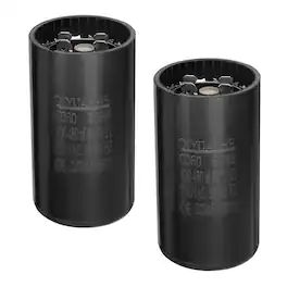 Unique Bargains - 2pcs CD60 Motor Run Capacitor, 400-480uF MFD AC250V, 50-60Hz, for Motor 46x86mm - Black