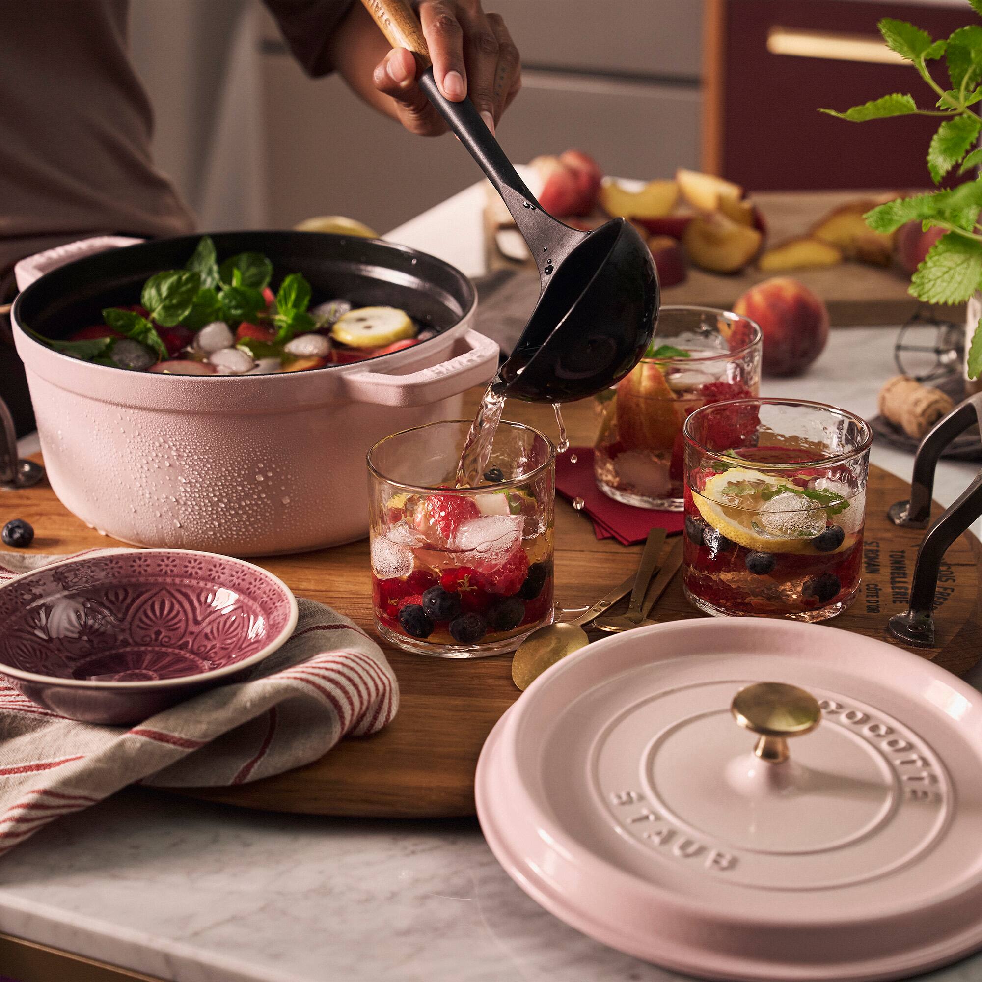 Staub Cast Iron 4 qt Round Dutch Oven Peony Pink 1030217 - Best Buy