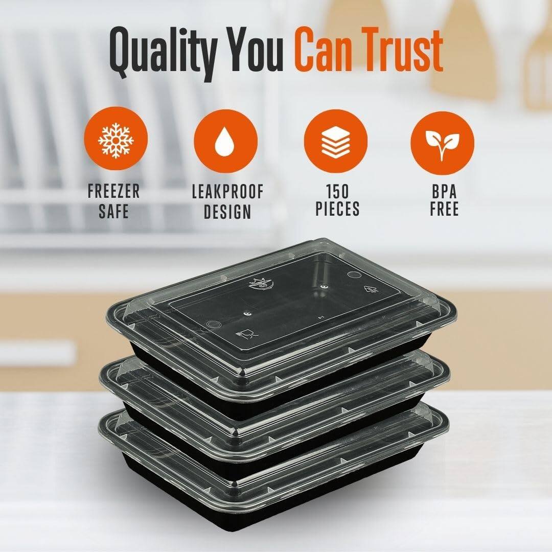 Quality You Can Trust

- FREEZER SAFE
- LEAKPROOF DESIGN
- 150 PIECES
- BPA FREE