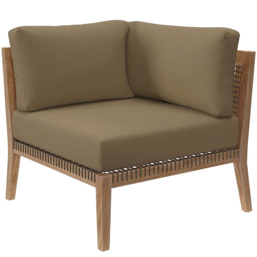 Outdoor Escape - Outdoor Lounge Chair With Teak Wood Frame And Comfortable Seat - Brown