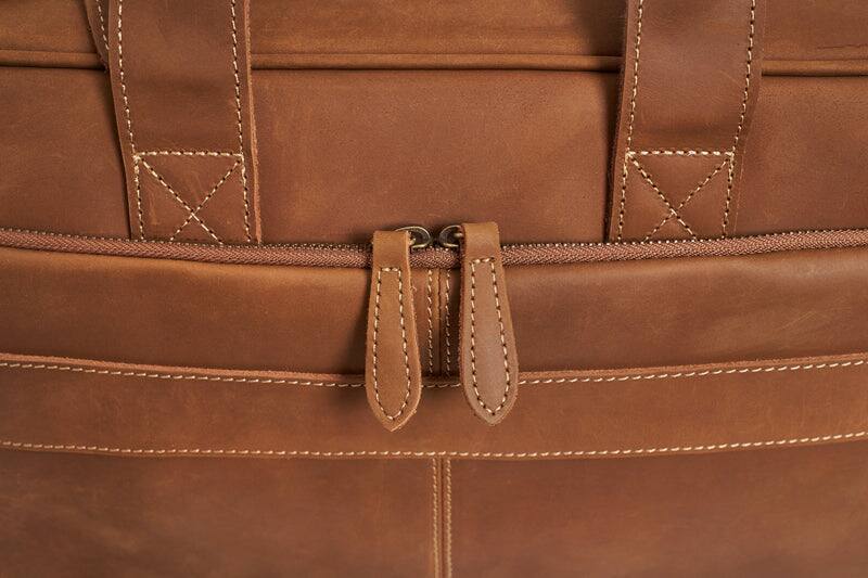 Alt View 9. Luxorro - Leather Laptop Bag for me. Fits 15" Laptops - Light Brown.