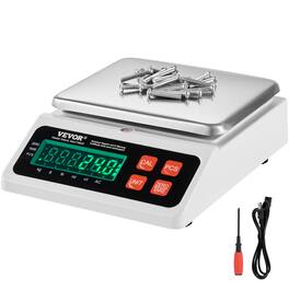 VEVOR - Industrial Counting Scale, 10 kg x 0.1 g, Digital Scale for Parts and Coins - White