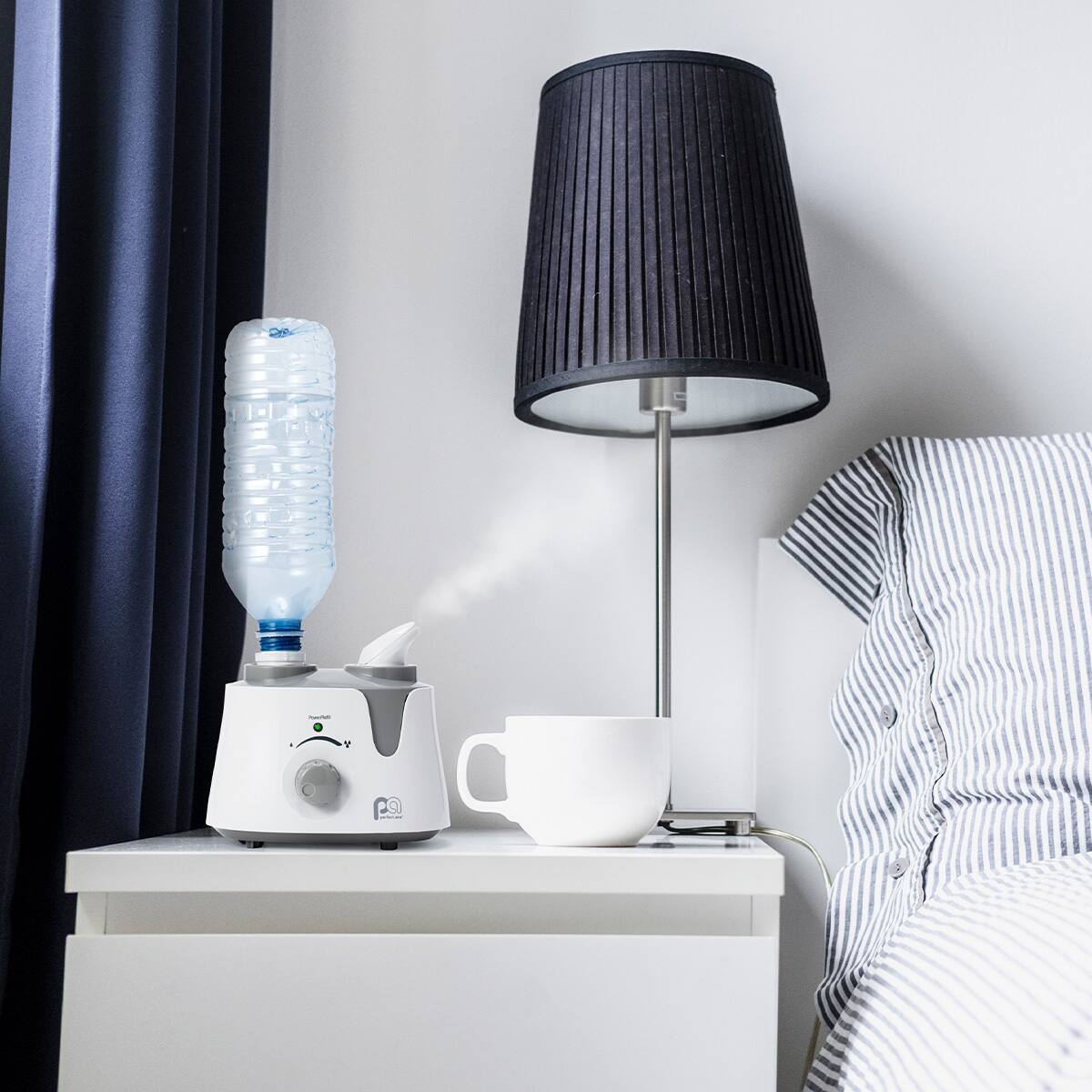 Alt View 1. Perfect Aire - Personal Travel Humidifier - Ultrasonic Cool Mist Using a Standard (12-24 oz.) Water Bottle with Auto Shut-Off , Great f - White.