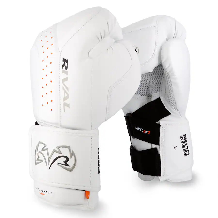 Rb10 Rivals RIVAL Boxing RB10 Intelli Shock Bag Gloves Medium White RB10 - Best Buy