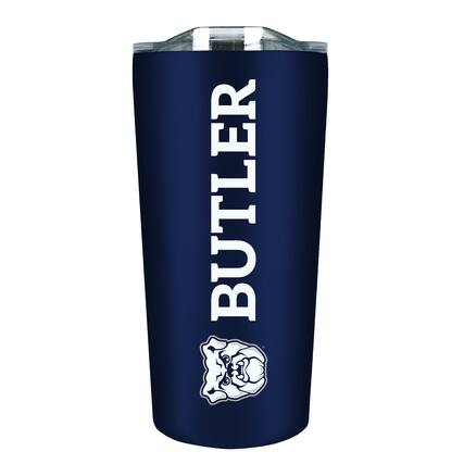 Front. The Fanatic Group - Butler Bulldogs 18oz. Stainless Steel Soft Touch Tumbler - Multicolor.