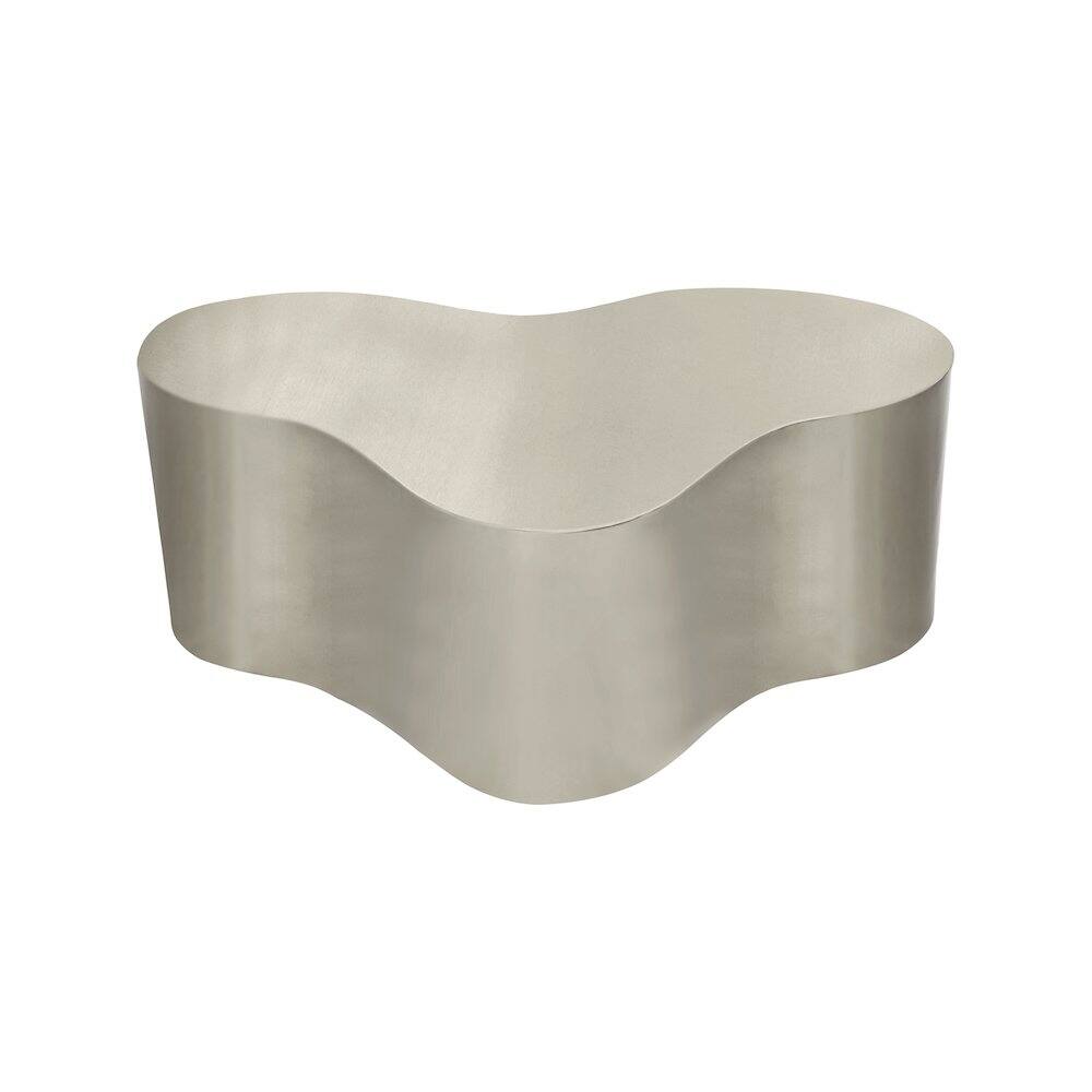 Alt View 2. Meridian Furniture - Tevere Coffee Table - Brushed Silver.