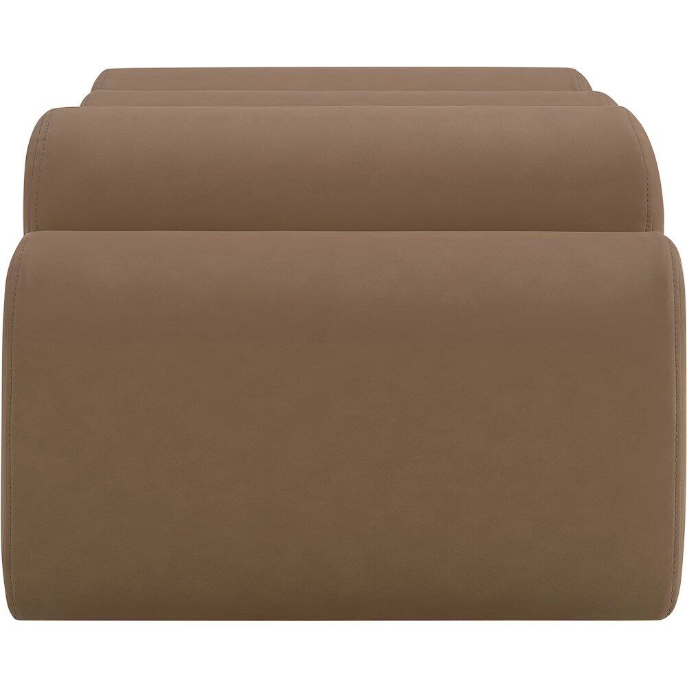 Alt View 3. Meridian Furniture - Rumble Brown Vegan Leather Bench - Brown.