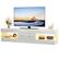 Alt View 2. Bestier - 67 Inch TV Stand for 75 Inch TVs, Entertainment Center with Storage Drawer and LED Lights - Bright White.