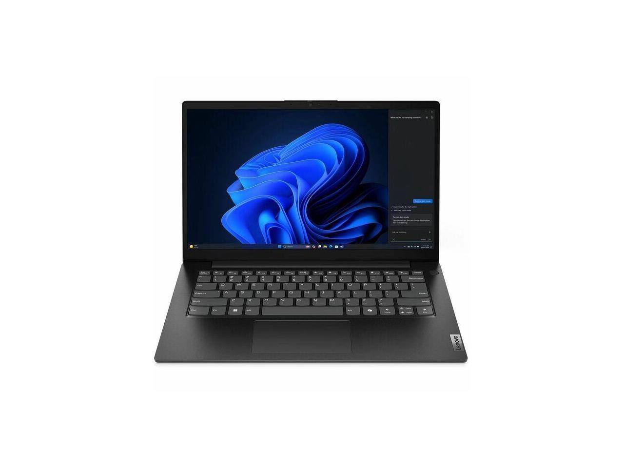 Front. Lenovo - Lenovo V14 G5 83HD0044US - Intel Core 5 210H - 8 GB - 256 GB SSD - Windows 11 Pro - Black.