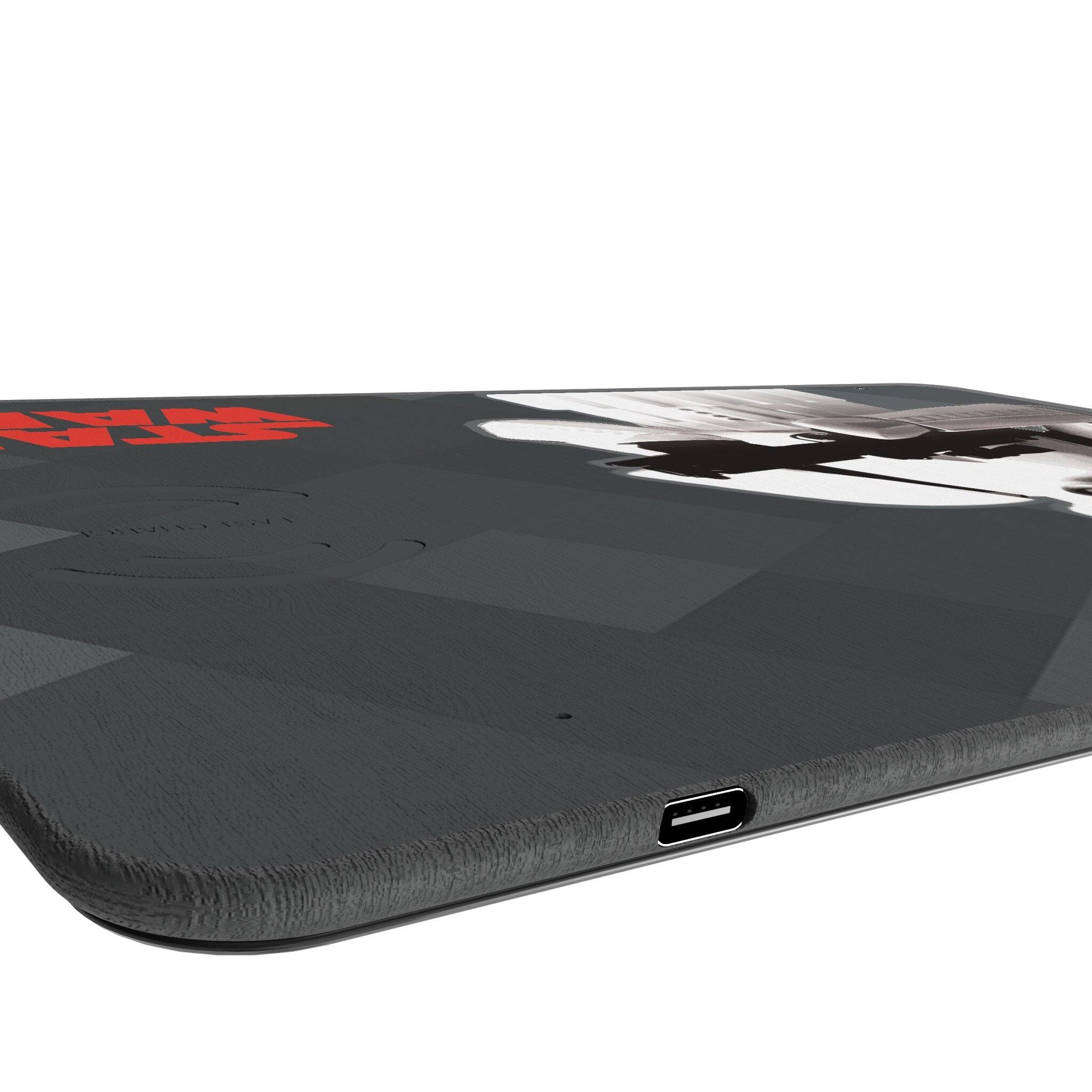 Left. Keyscaper - Star Wars: A New Hope Color Block 15-Watt Wireless Charger and Mouse Pad - Stormtrooper.
