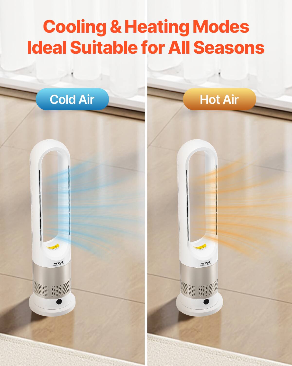 Cooling & Heating Modes  
Ideal Suitable for All Seasons

Cold Air

Hot Air

adidas

VEVOR