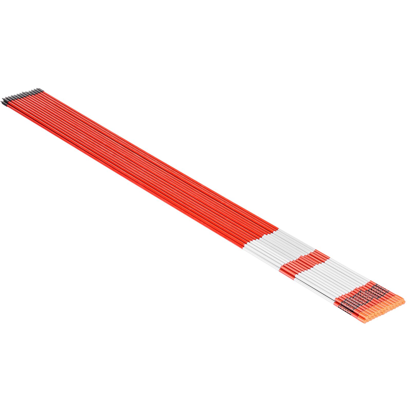 Alt View 5. VEVOR - Driveway Markers, 50Pcs 60 in Long 5/16 in Dia, Hi-Visibility Driveway Reflectors with 12 in Steel Drill Bits - Orange.