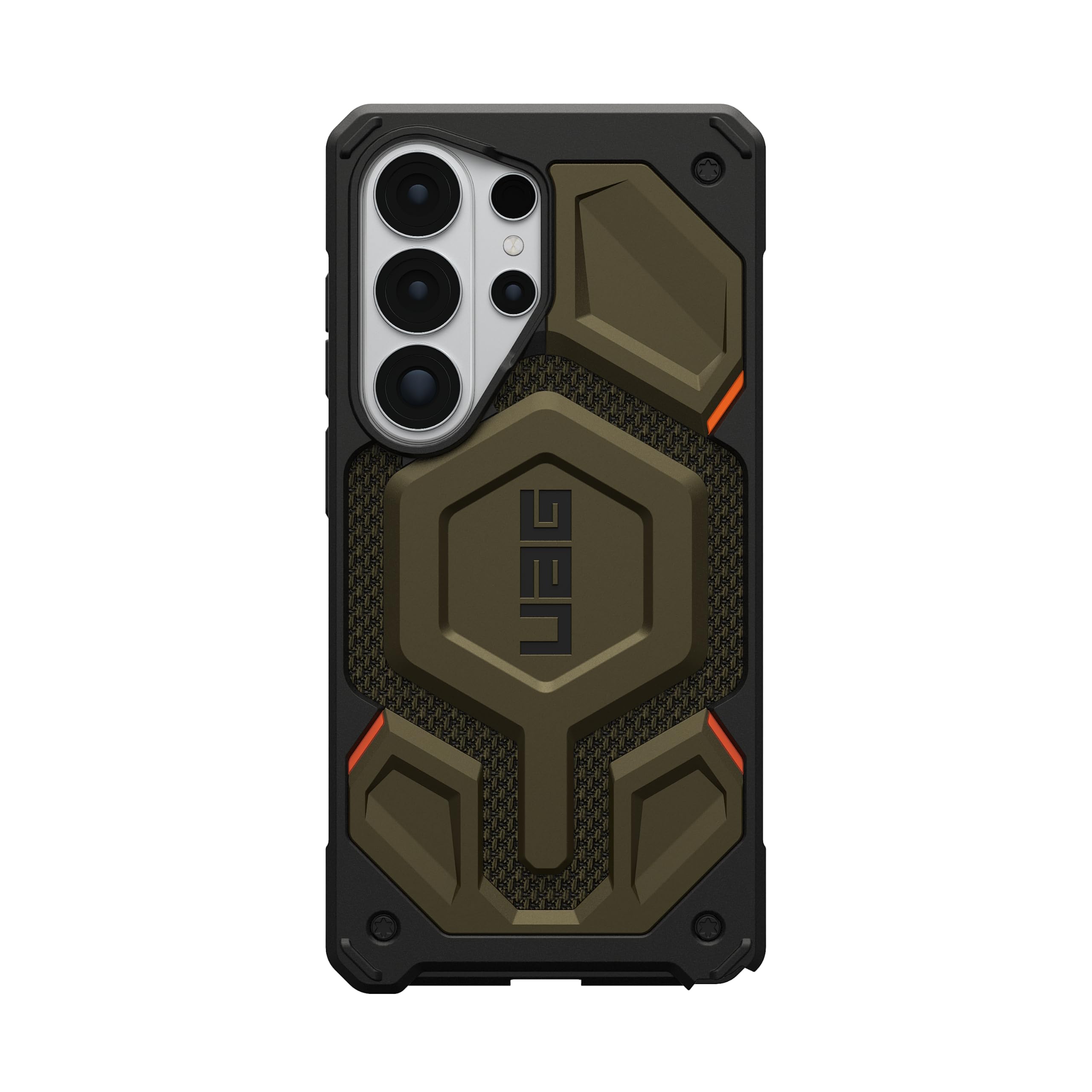 Alt View 5. UAG - Samsung Galaxy S26 Ultra Case with Magnetic Charging, DuPont™ Kevlar® Material Inlay, Multilayer Rugged Protective Cover - Kevlar Element Green.