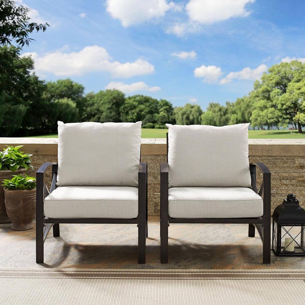 Alt View 3. Crosley Furniture - Kaplan 2Pc Outdoor Chair Set - 2 Chairs - Oatmeal.