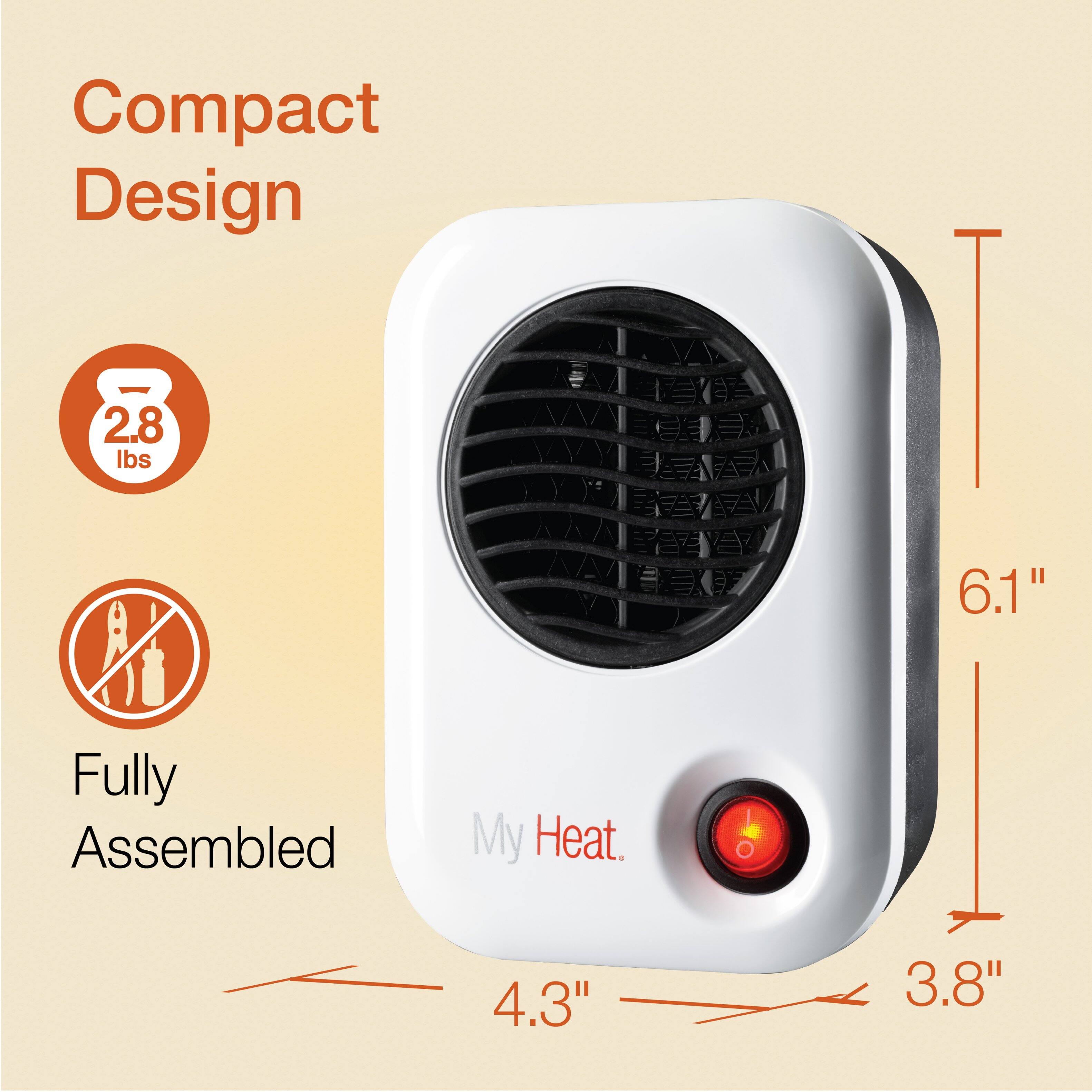Alt View 13. Lasko - MyHeat Personal Electric Portable Space Heater - White.