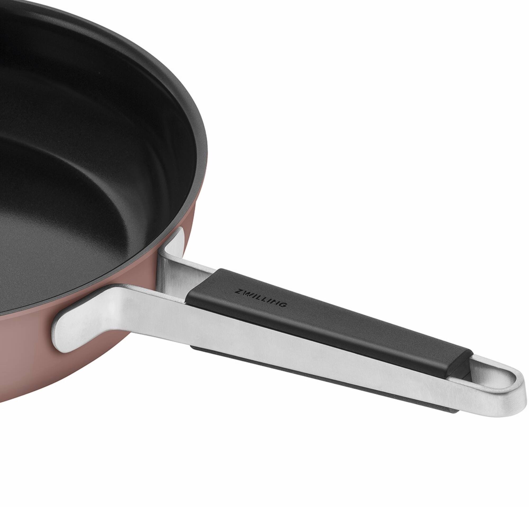 Alt View 3. ZWILLING - ZWILLING Pure 11-inch Stainless Steel Ceramic Nonstick Fry Pan, Rose - Rose Gold.