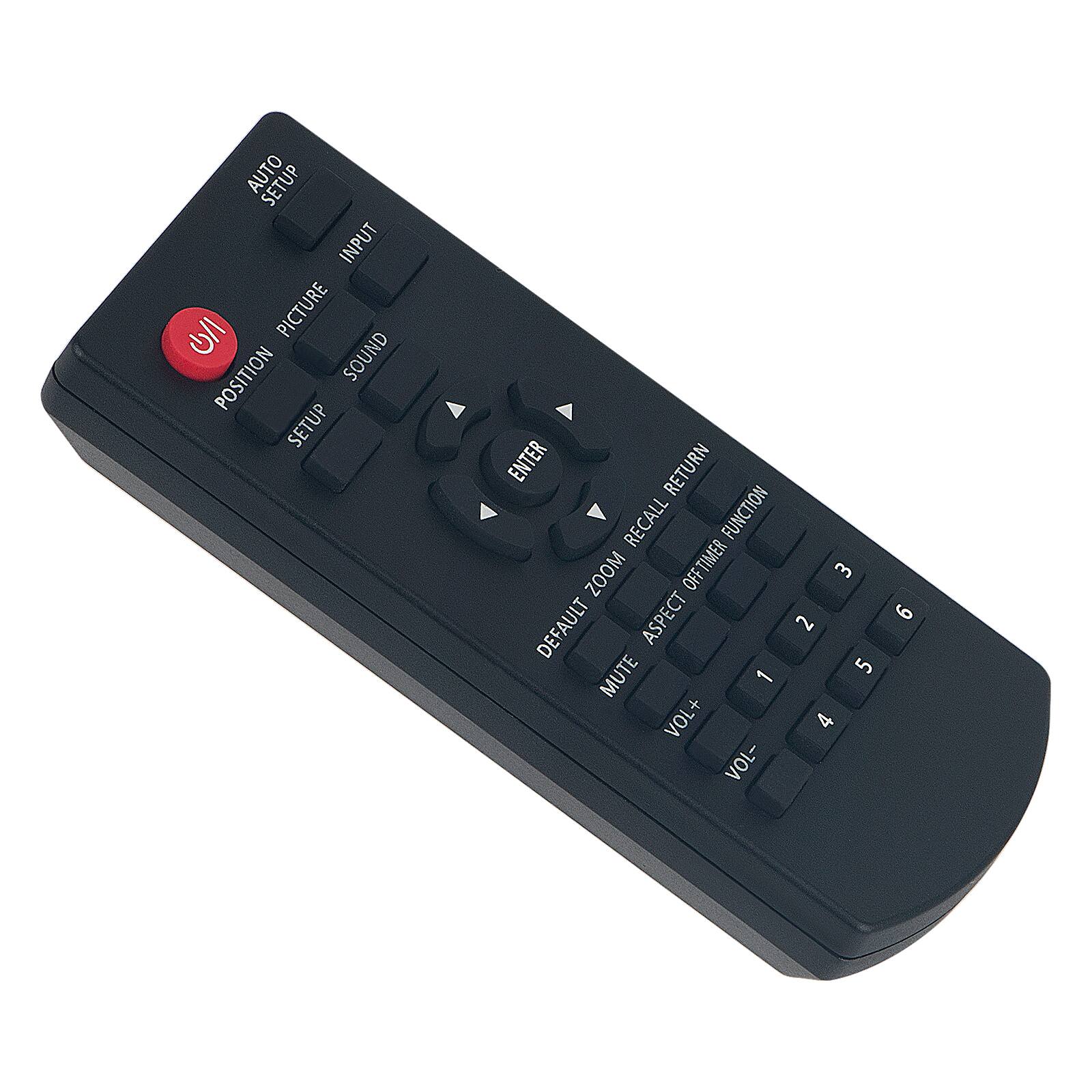 AUTO SETUP  
INPUT  
PICTURE  
POSITION  
SOUND  
SETUP  
ENTER  
RECALL RETURN  
FUNCTION  
ZOOM OFF TIMER  
DEFAULT ASPECT  
MUTE  
VOL+  
VOL-  
1  
2  
3  
4  
5  
6