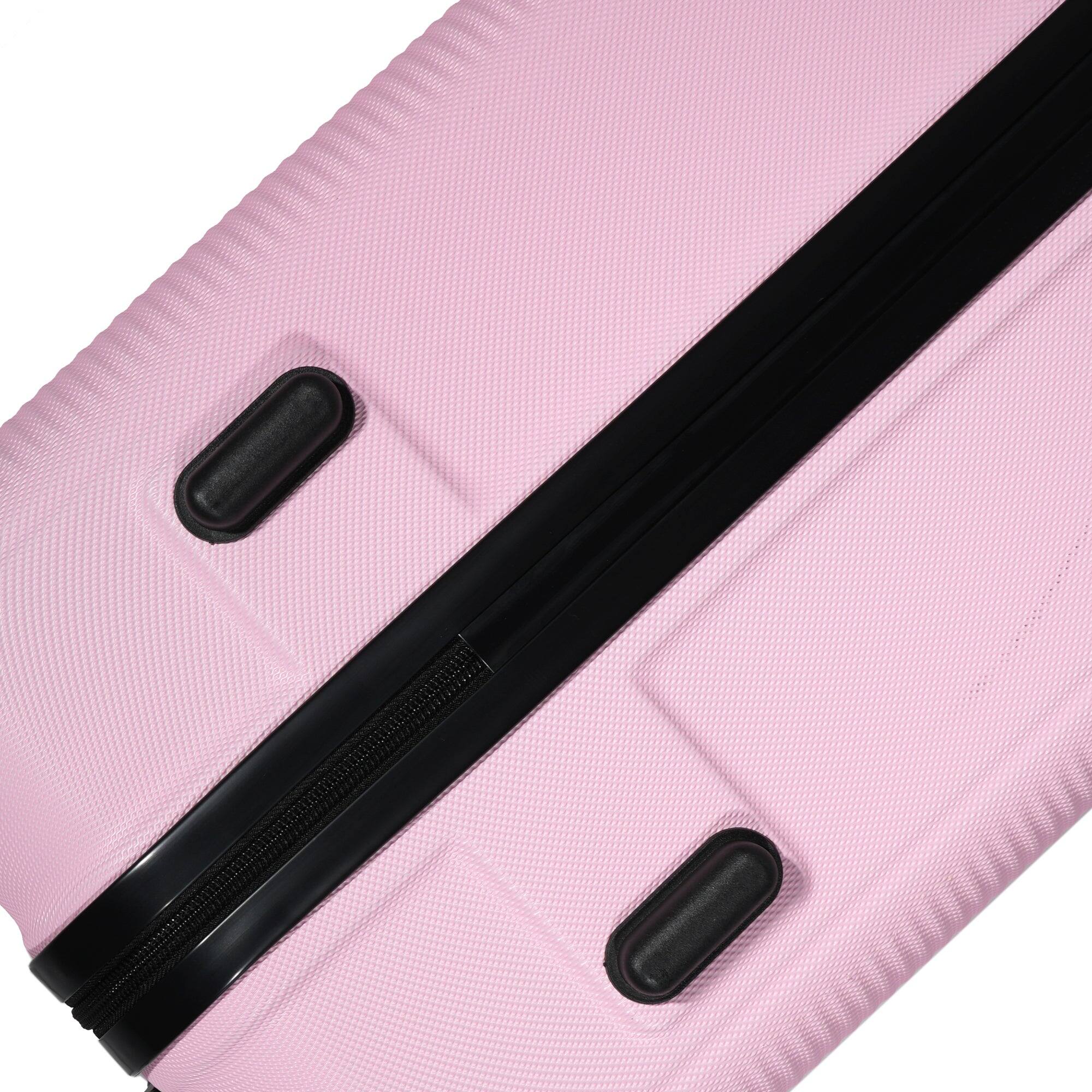 Alt View 9. BreeBe - 3-Piece Luggage Set ABS Lightweight & Durable Suitcase with Spinner Wheels, TSA Lock, (20/24/28), Pink - Pink.