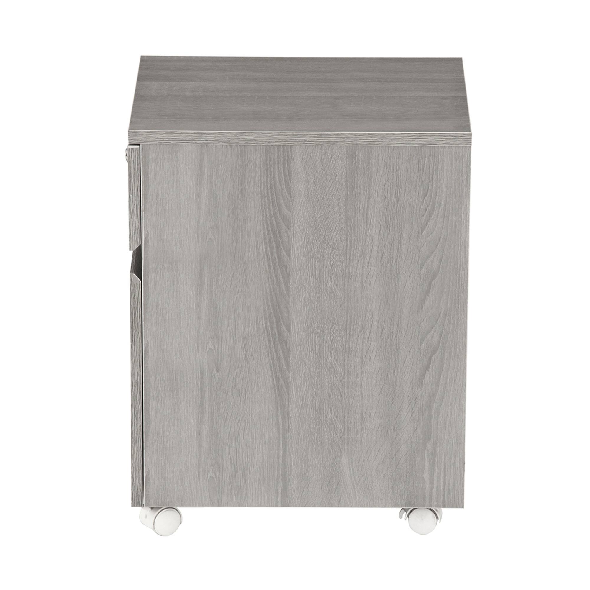 Alt View 4. GOODSILO - Rolling Vertical Filing Cabinet with Lockable Drawers and Storage Space - Gray.
