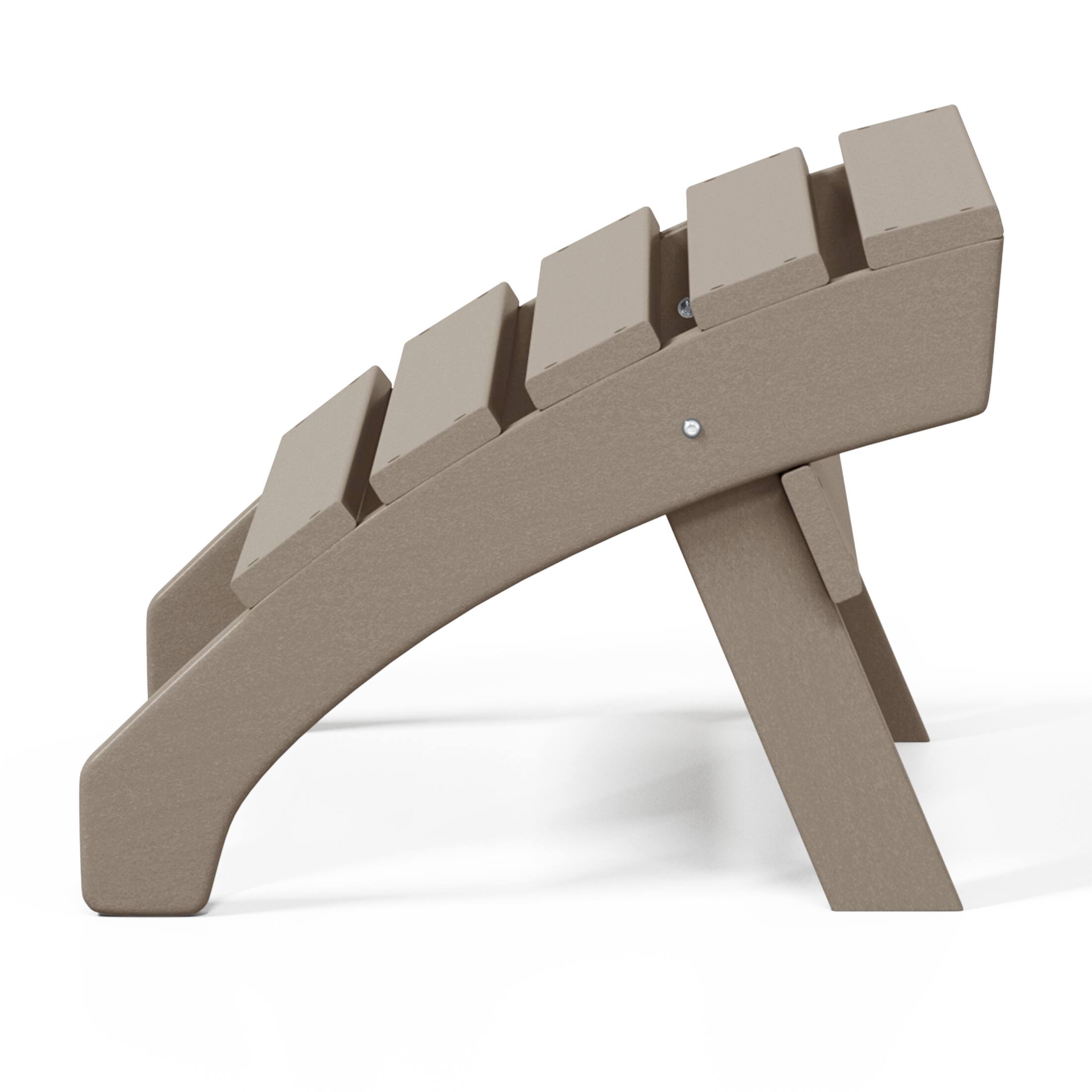 Alt View 3. WestinTrends - WestinTrends Dylan Outdoor Adirondack Chair With Ottoman 4-Piece Set - Weathered Wood.