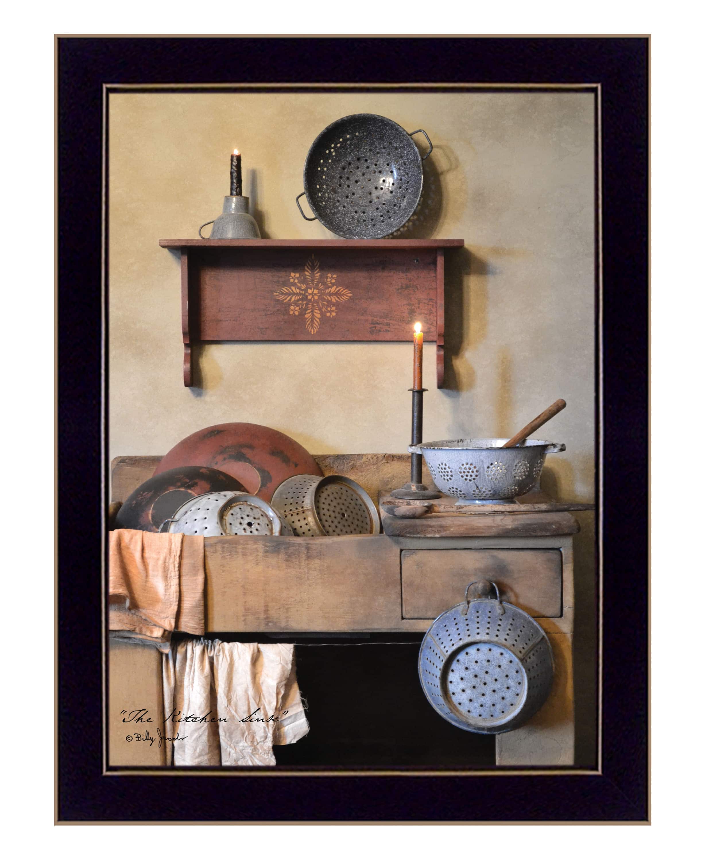 "The Kitchen Sink" Billy Jacobs Ready to Hang Framed Print Black Frame