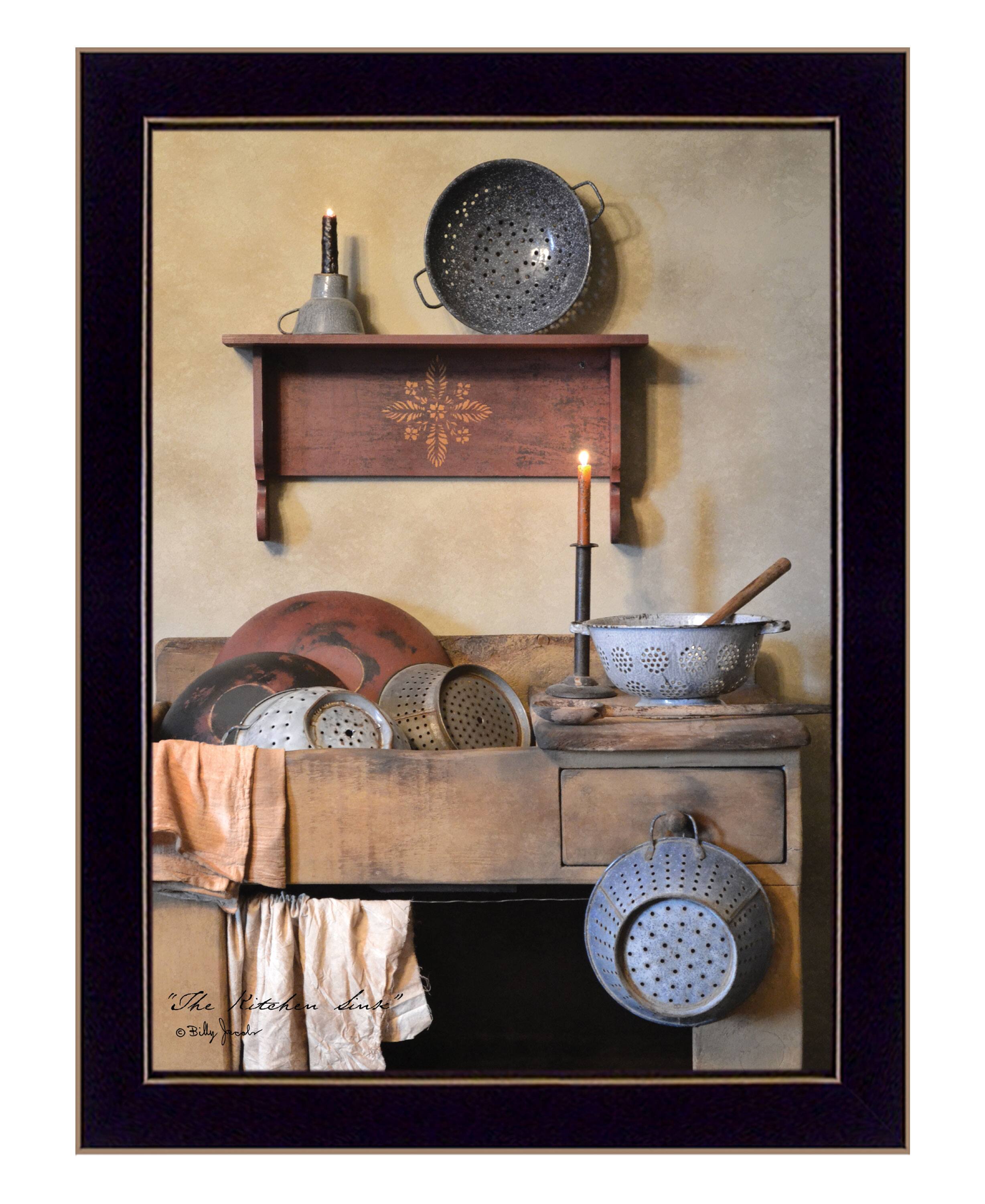 "The Kitchen Sink" Billy Jacobs Ready to Hang Framed Print Black Frame
