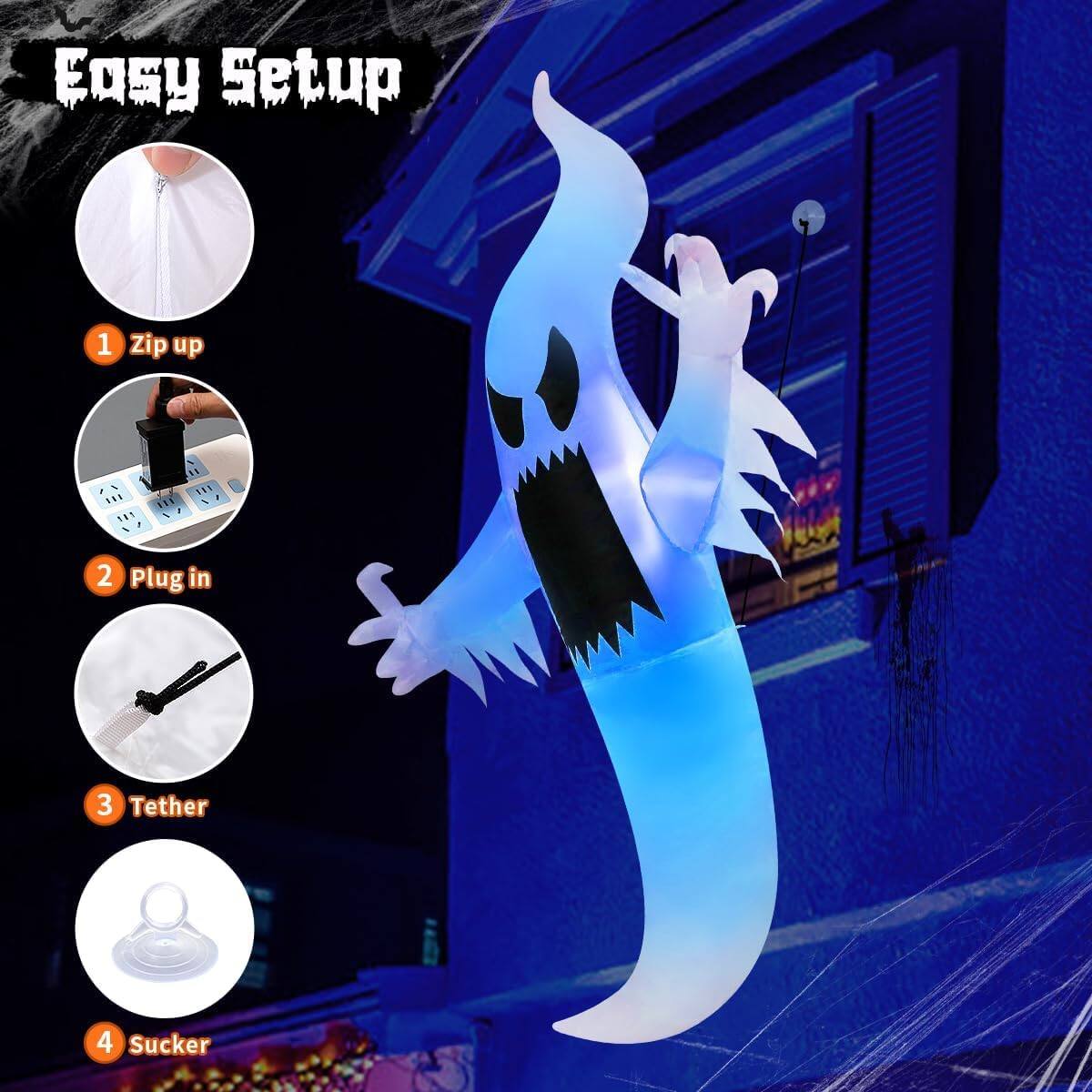 Easy Setup

1. Zip up
2. Plug in
3. Tether
4. Sucker