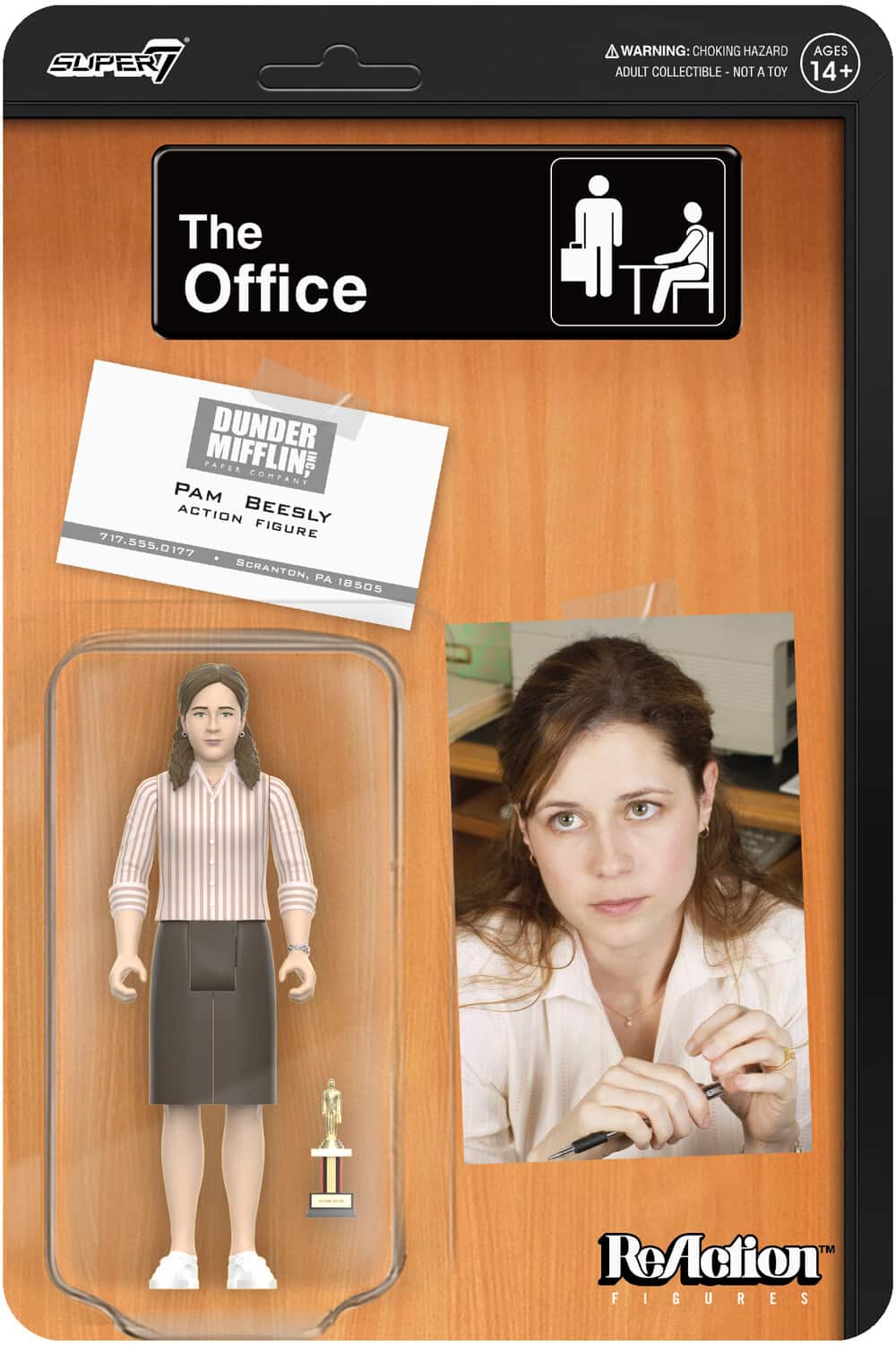 Super7 - The Office - ReAction Figures Wv2 - Pam Beesly (Dundie) - COLLECTABLES - Multicolor
