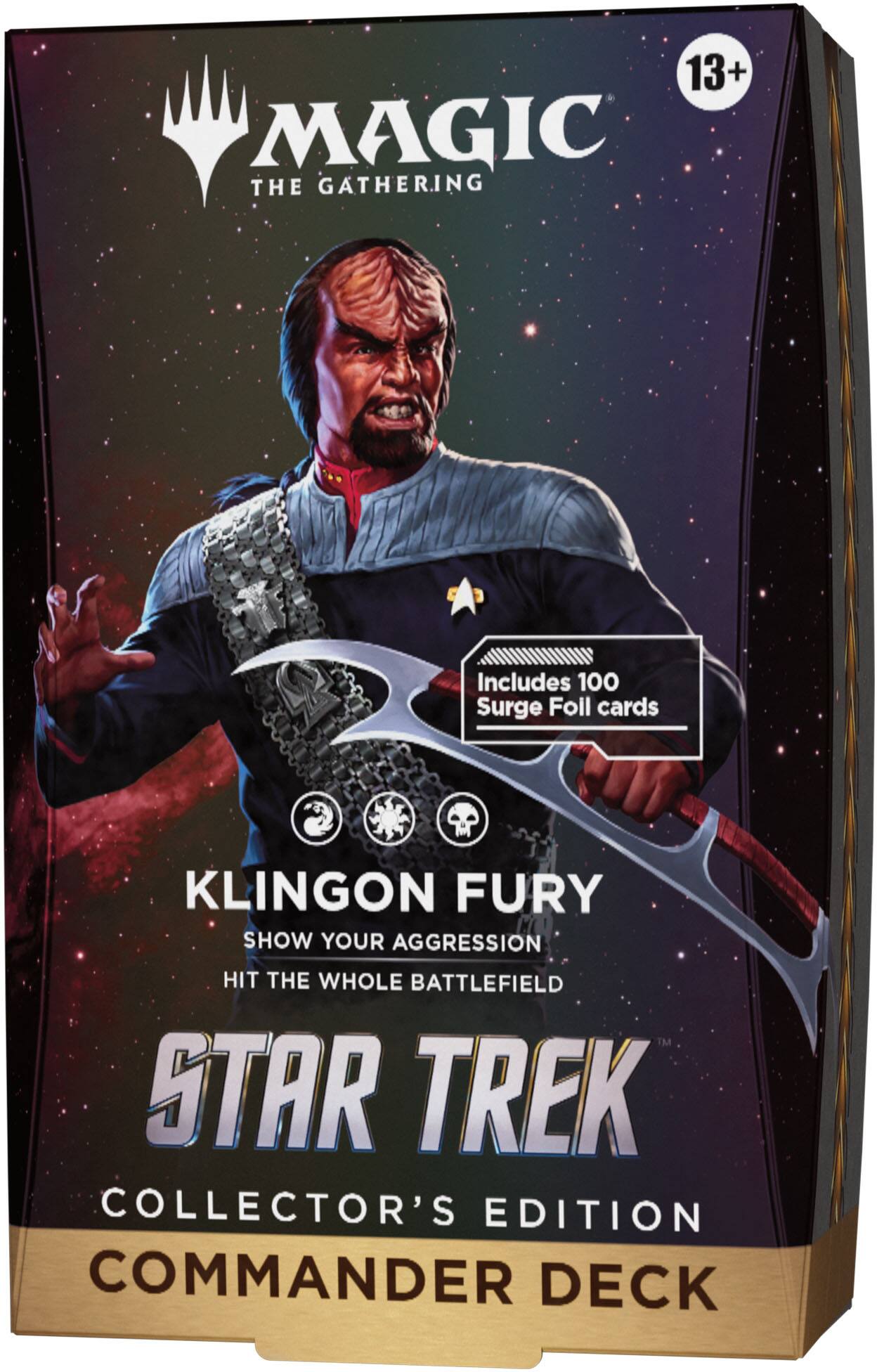 Wizards of The Coast - Magic: The Gathering  Star Trek Collector's Edition Commander Deck - Klingon Fury