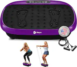 LifePro - HexaPlate Lite Vibration Plate – Compact Whole Body Exercise Machine for Toning & Recovery - Purple