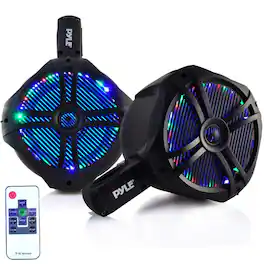PYLE - Waterproof Marine Wakeboard Tower Speakers - Black