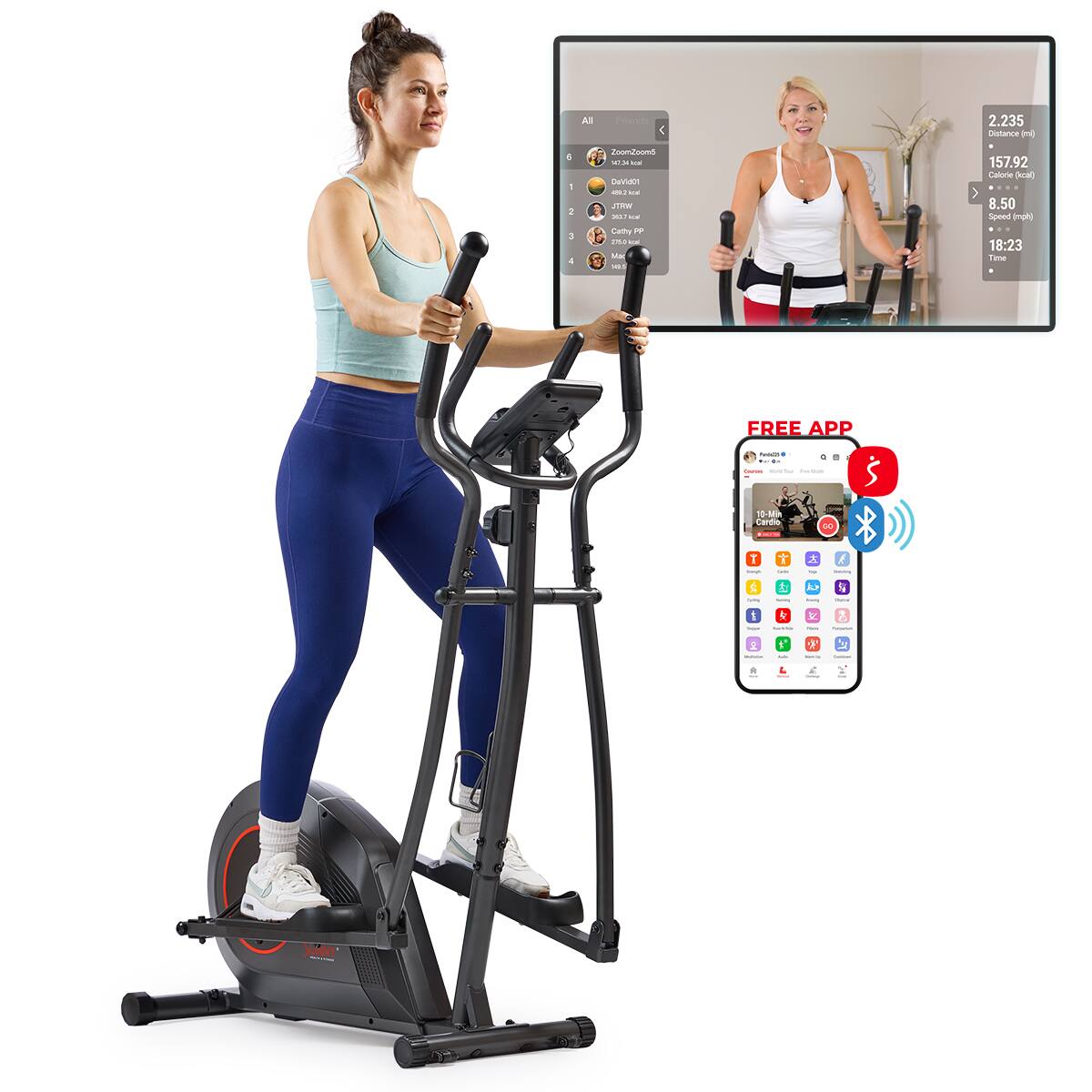 All 2.235 Distance 157.92 Calories 8.50 Speed 18:23 Time FREE APP