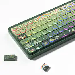 Womier - PBT Keycaps,OEM Profile for 61/68/84/87/98/100 Cherry Gateron MX Mechanical Keyboards - Green