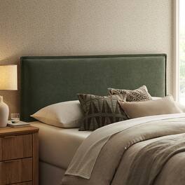 Camille Upholstered Linen Blend Headboard by Modway - Sage