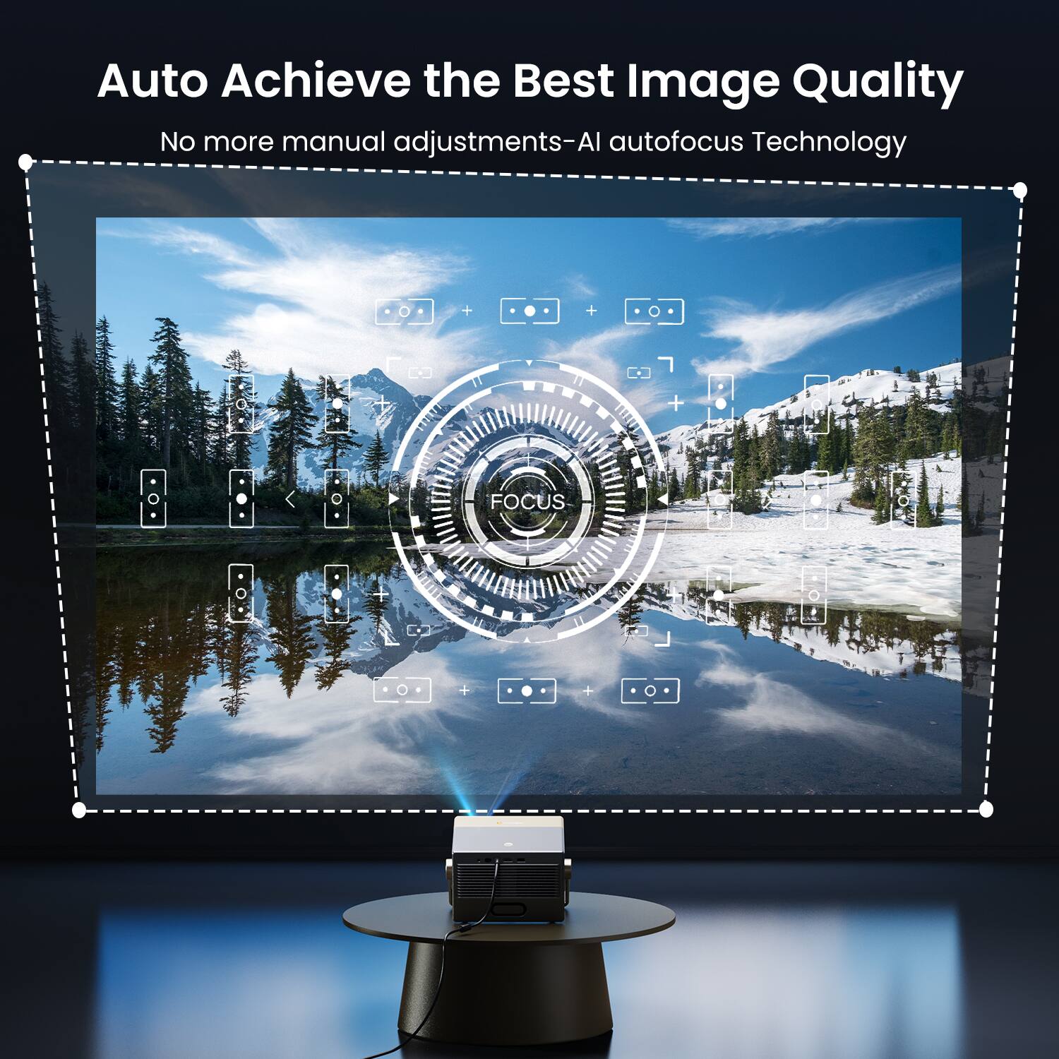 Auto Achieve the Best Image Quality  
No more manual adjustments - AI autofocus Technology