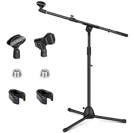 CAHAYA - Microphone Stand Heavy-Duty Super Resistent Tripod Boom Mic Stand Height Adjustable Mic Stand CY0330