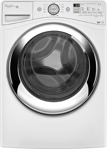  Whirlpool - Duet 4.1 Cu. Ft. 10-Cycle High-Efficiency Steam Front-Loading Washer - White