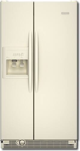 Front Standard. KitchenAid - 21.6 Cu. Ft. Frost-Free Side-by-Side Refrigerator - Biscuit.
