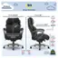 Left. Serta - Big & Tall with Smart Layers Technology and AIR Lumbar Bonded Leather Executive Chair - Black.