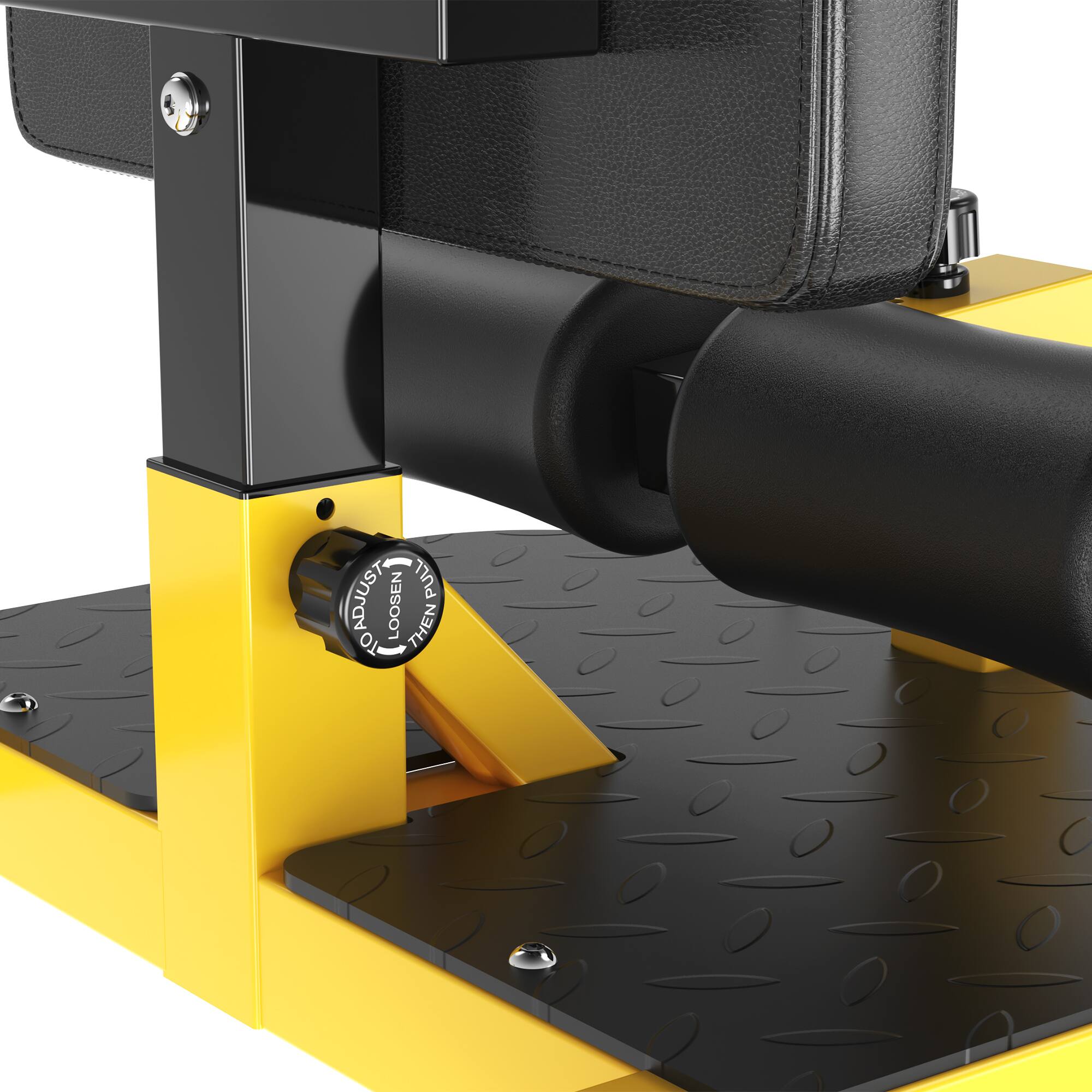 The text on the image is "TEN LC4 PULL LOOSEN THEN LOCK."