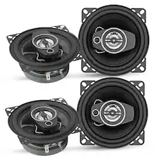 Front. 5 CORE - 5Core Coaxial Door Car Speakers 4” 4Pcs 250W 4Ohm 2 Way Component Subwoofer Audio w Super Tweeter.