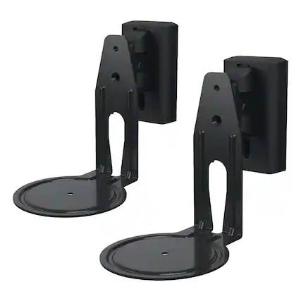 Front. Sanus - Sanus Adjustable Speaker Wall Mount for Sonos Era 100 - Pair - Black.