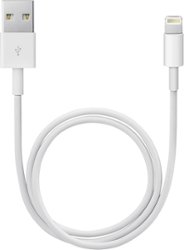 Apple - 1.6' Lightning-to-USB Cable - White - Front_Zoom