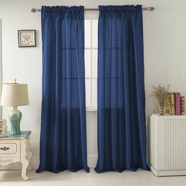 RT Designers Collection - Nikki Premium Rod Pocket Curtain Panel 54" x 90" - Navy