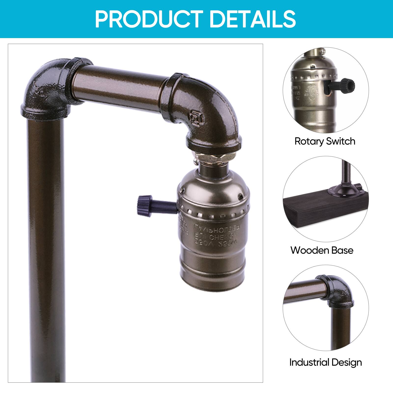 PRODUCT DETAILS

- Rotary Switch
- Wooden Base
- Industrial Design