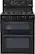 Front. LG - 6.1 Cu. Ft. Freestanding Double Oven Gas Range with EasyClean and SuperBoil Burner - Smooth Black.