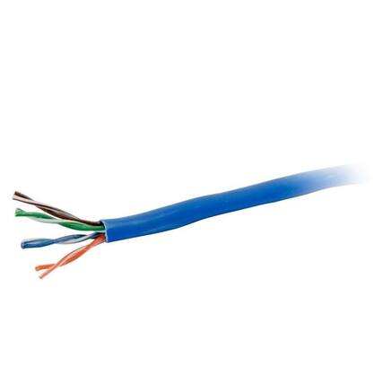 Front. C2G - 757120560197 1000-feet CAT6 Bulk Ethernet Network Cable with Solid Conductors - Blue - Plenum Rated - CMP Rated - Unshie - Blue.