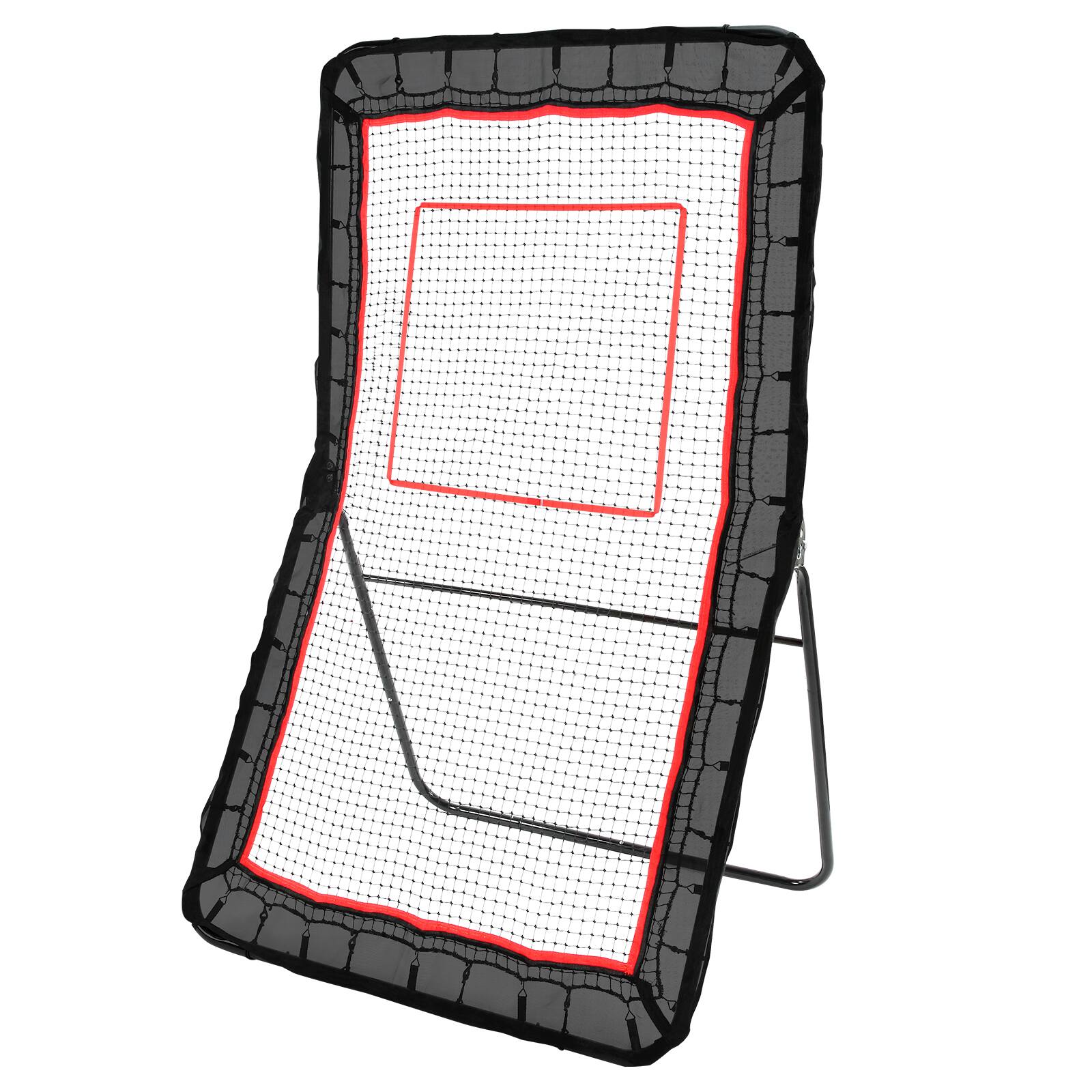 VEVOR - Lacrosse Rebounder for Backyard, 4x7 Ft Volleyball Bounce Back Net, Pitchback Throwback Baseball - Black