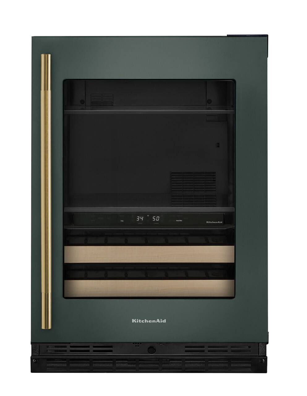 Alt View 8. KitchenAid - 24" Beverage Center with Glass Door and Wood-Front Racks - Juniper.